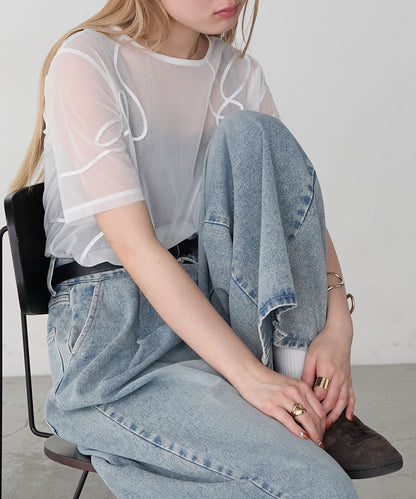 forksy. 薄紗短袖Tee - Image 6
