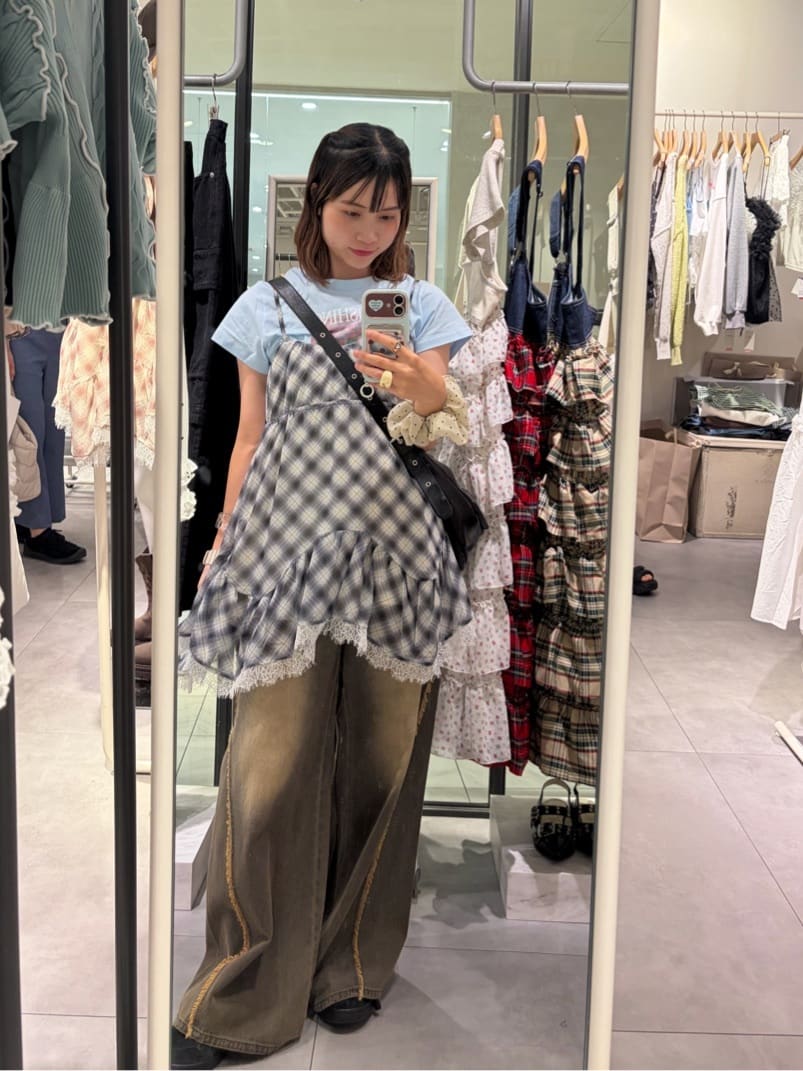 w closet sheer 格紋吊帶ops - Image 27