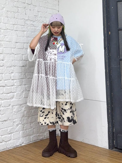 CIAOPANIC 波點薄紗Remakte T-shirt 裙 - Image 27