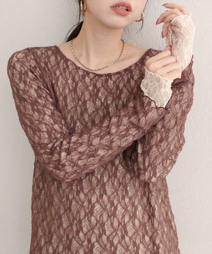 natural couture 雙面兩色Lace Top