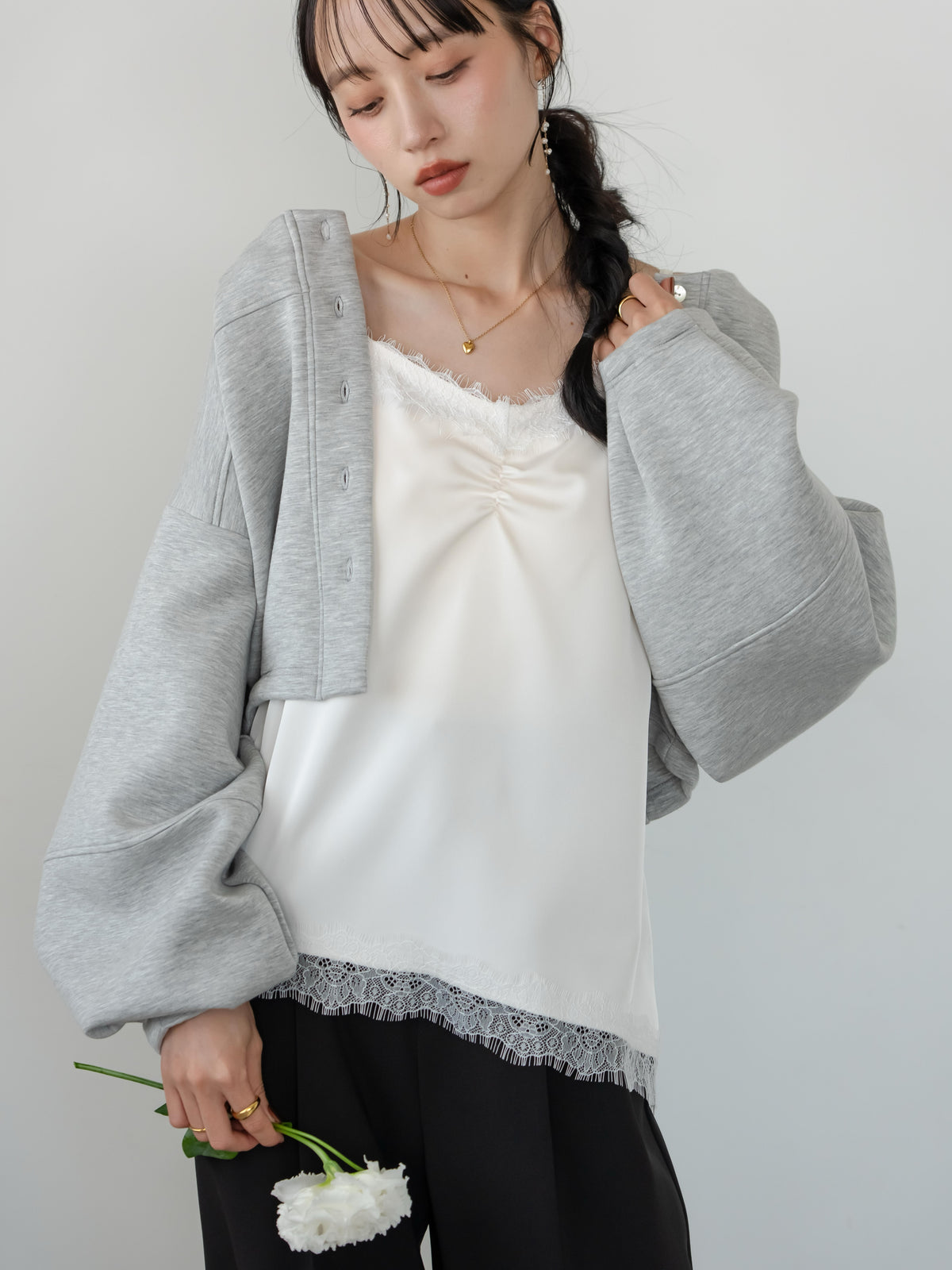 hinari Satin lace camisole