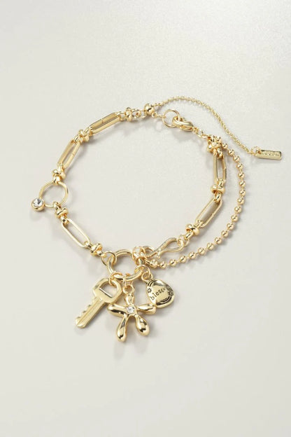 GOLDY Color Flower Charm Bracelet