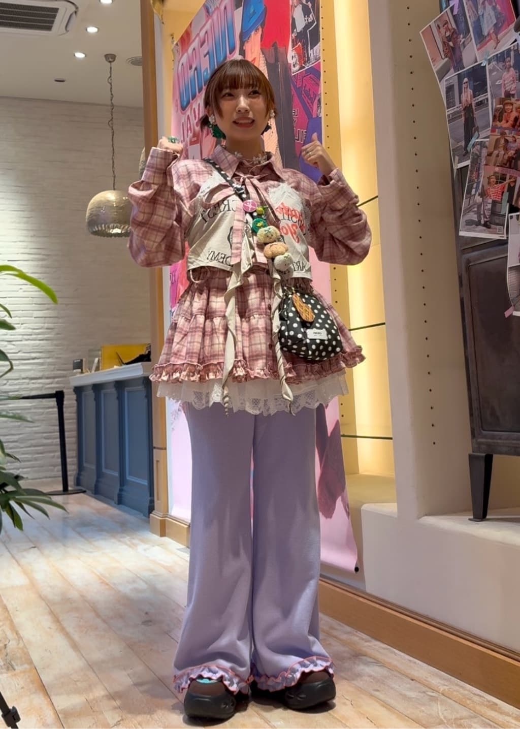 CIAOPANIC Drop frill cut logo bustier