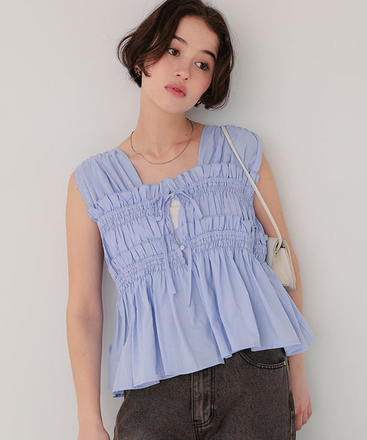 titivate 褶褶絲帶sleeveless - Image 1