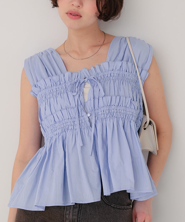 titivate 褶褶絲帶sleeveless - Image 2