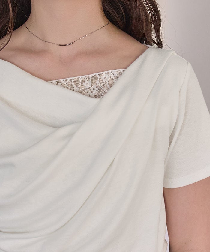 titivate 露肩半袖Lace拼接Tee - Image 20