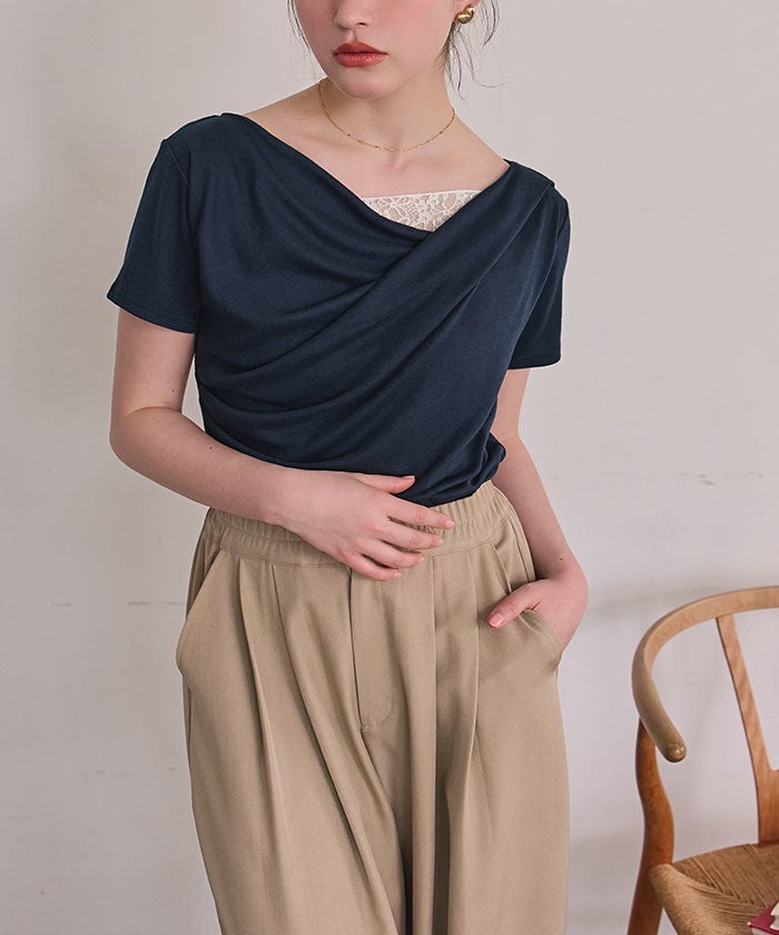 titivate 露肩半袖Lace拼接Tee - Image 25