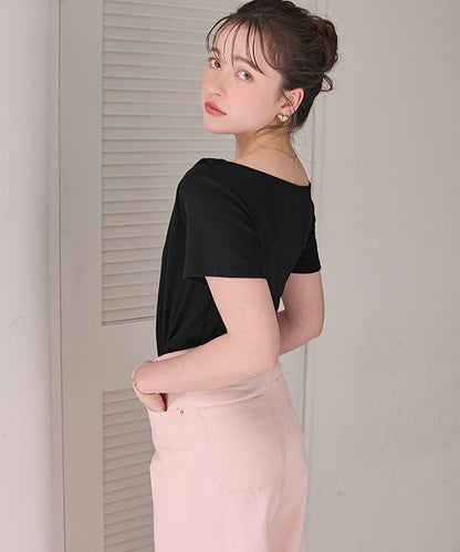 titivate 露肩半袖Lace拼接Tee - Image 8