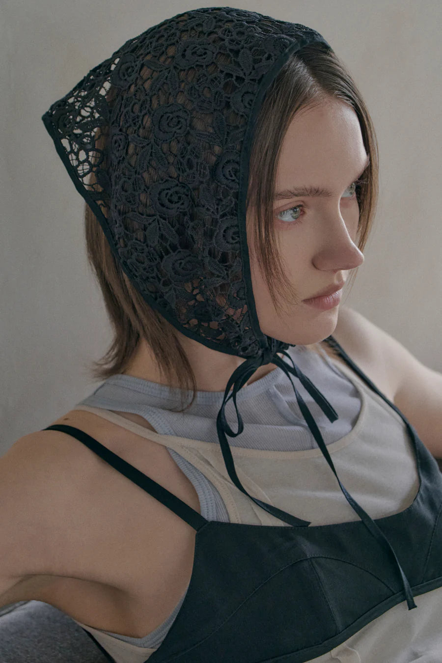 GOLDY 多way刺繡玫瑰三角巾