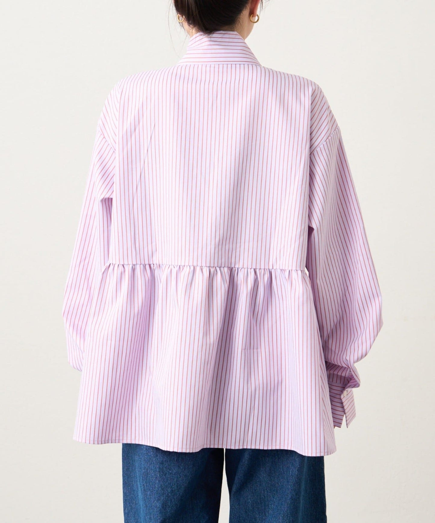HELLO.SANFRANCISCO Striped 2-way bowtie blouse