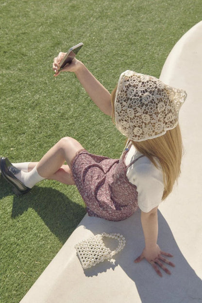 GOLDY 多way刺繡玫瑰三角巾