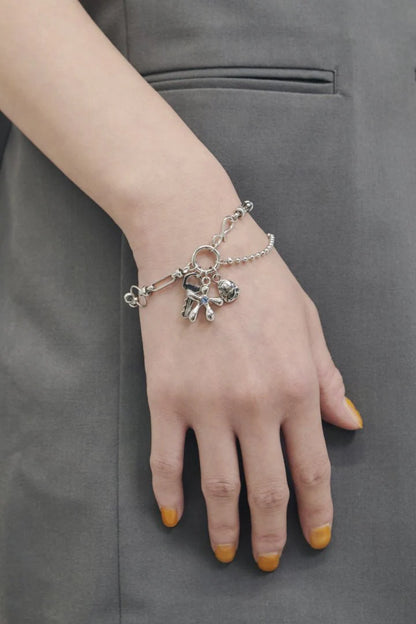 GOLDY Color Flower Charm Bracelet