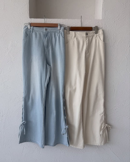 Kutir Ribbon flared denim pants
