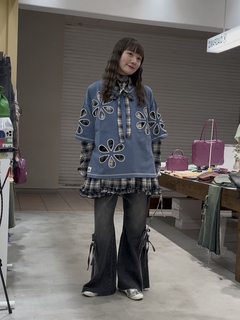 CIAOPANIC 高腰喇叭牛仔褲with ribbon