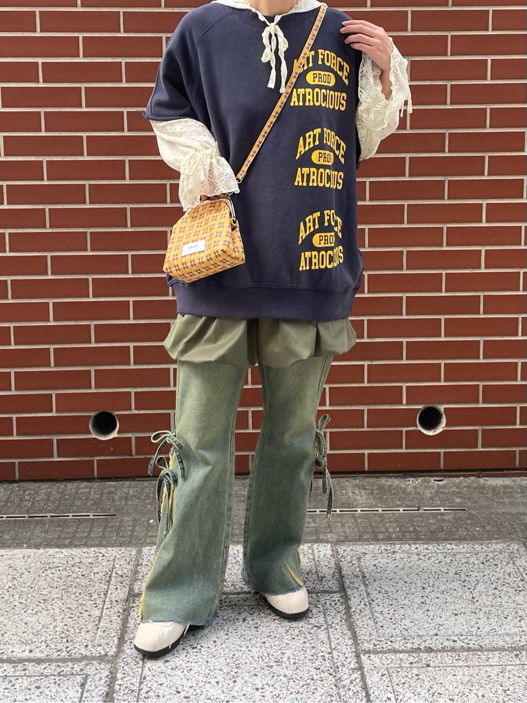 CIAOPANIC 高腰喇叭牛仔褲with ribbon