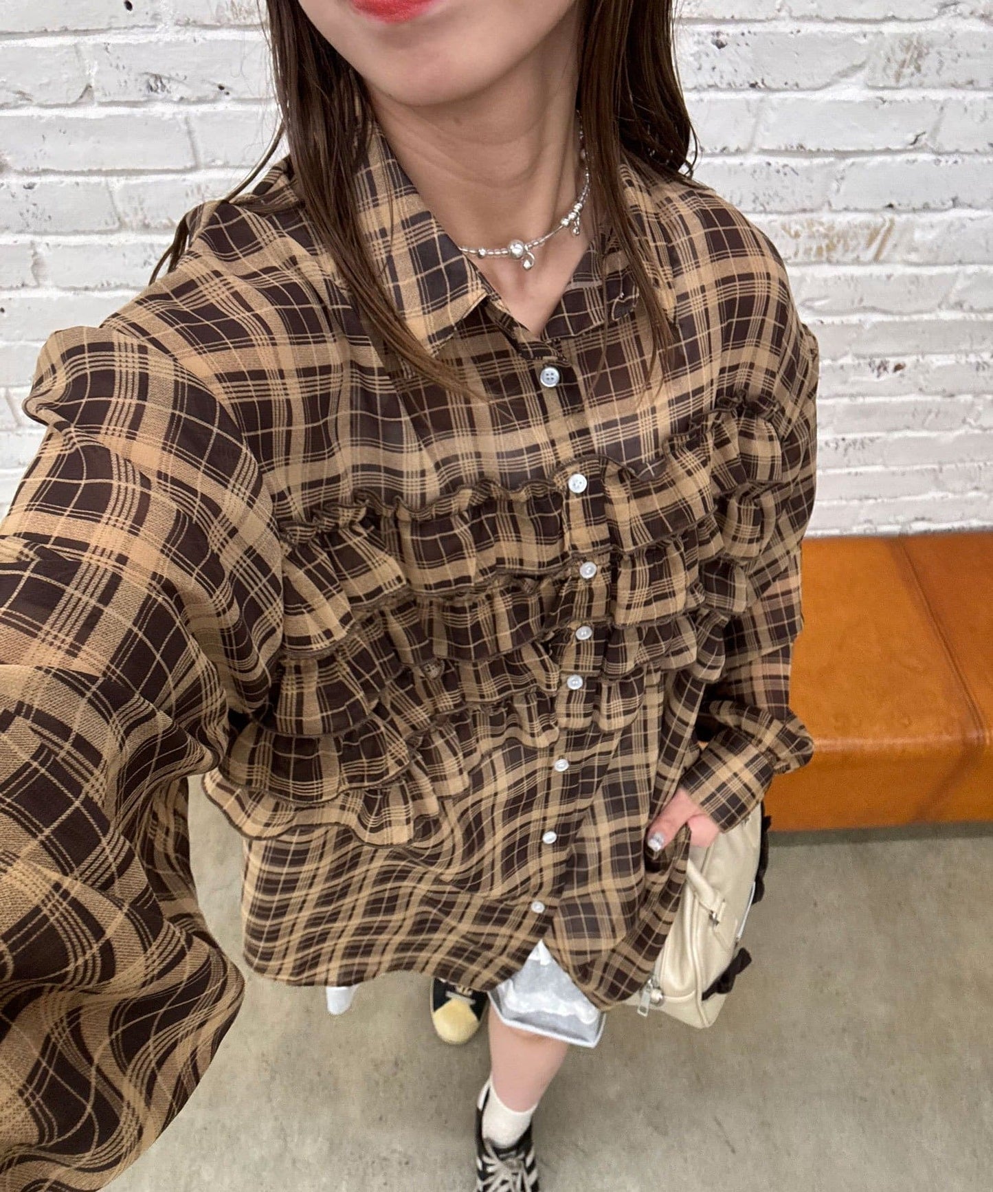 CIAOPANIC Ruffle 透透 oversize shirt