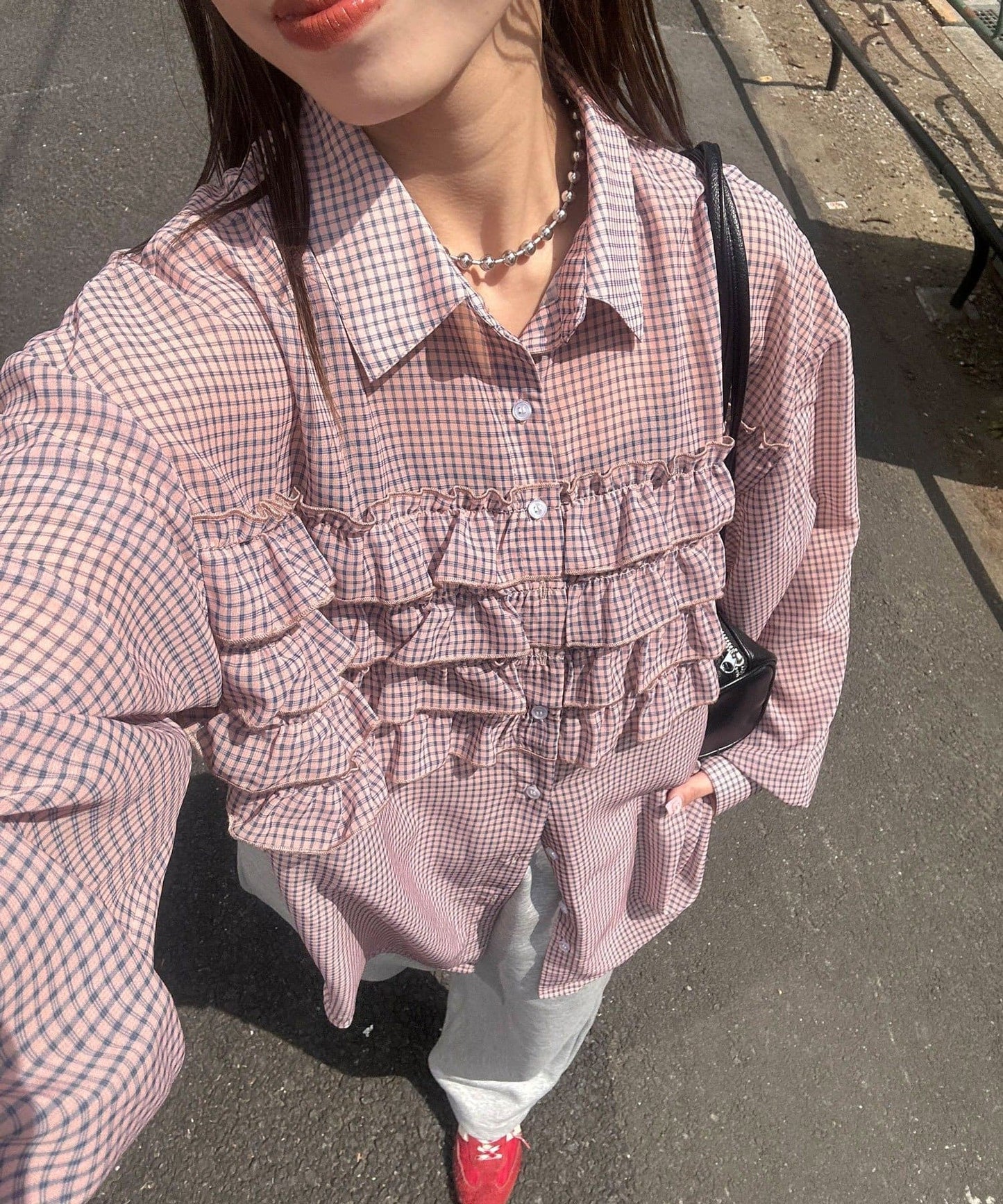 CIAOPANIC Ruffle 透透 oversize shirt