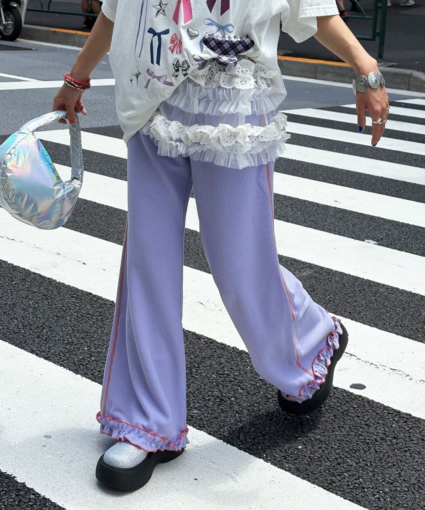 HELLO.SANFRANCISCO 窩夫格喇叭褲