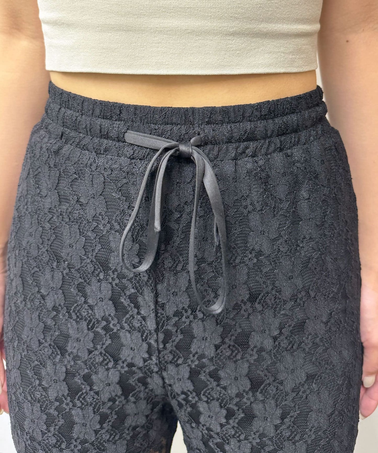 CIAOPANIC Lace Flare Layered Ruffle Pants