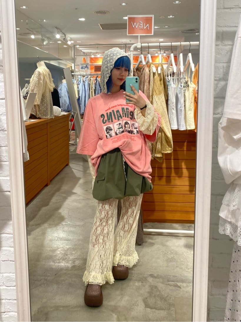 CIAOPANIC Lace Flare Layered Ruffle Pants