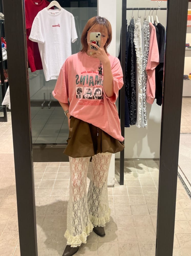 CIAOPANIC Lace Flare Layered Ruffle Pants