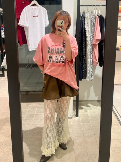 CIAOPANIC Lace Flare Layered Ruffle Pants