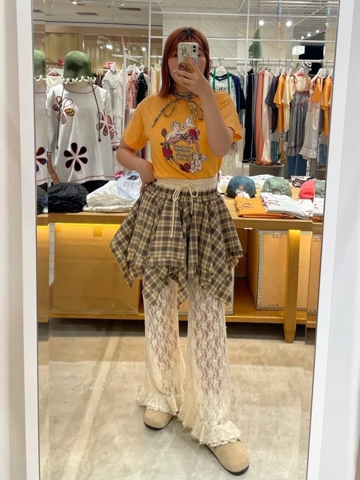 CIAOPANIC Lace Flare Layered Ruffle Pants