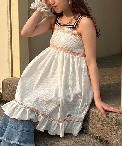 HELLO.SANFRANCISCO 2WAY shirred tunic bare dress