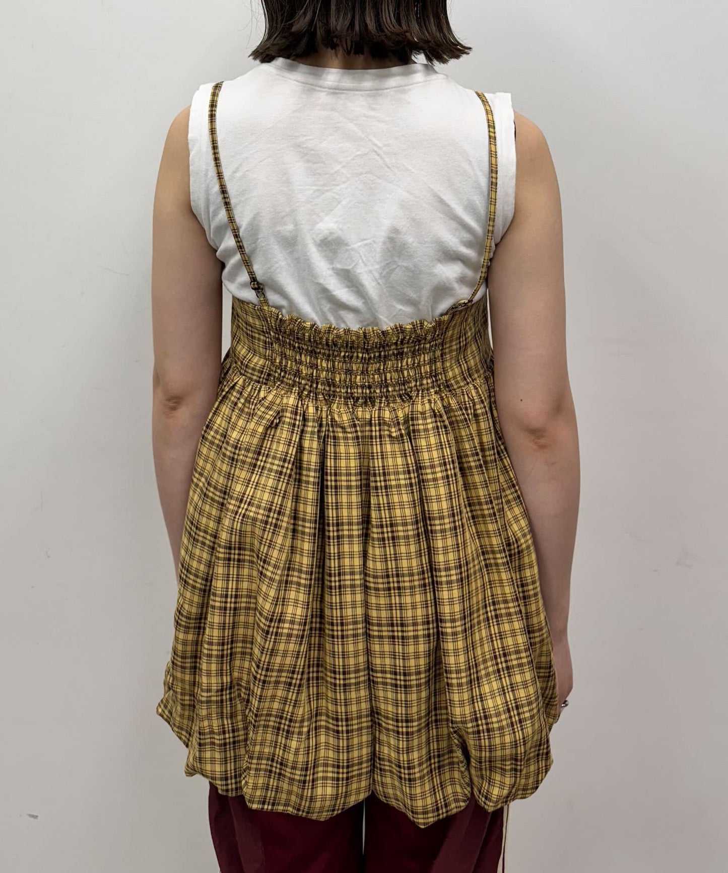 CIAOPANIC 荷葉邊格紋氣球ops