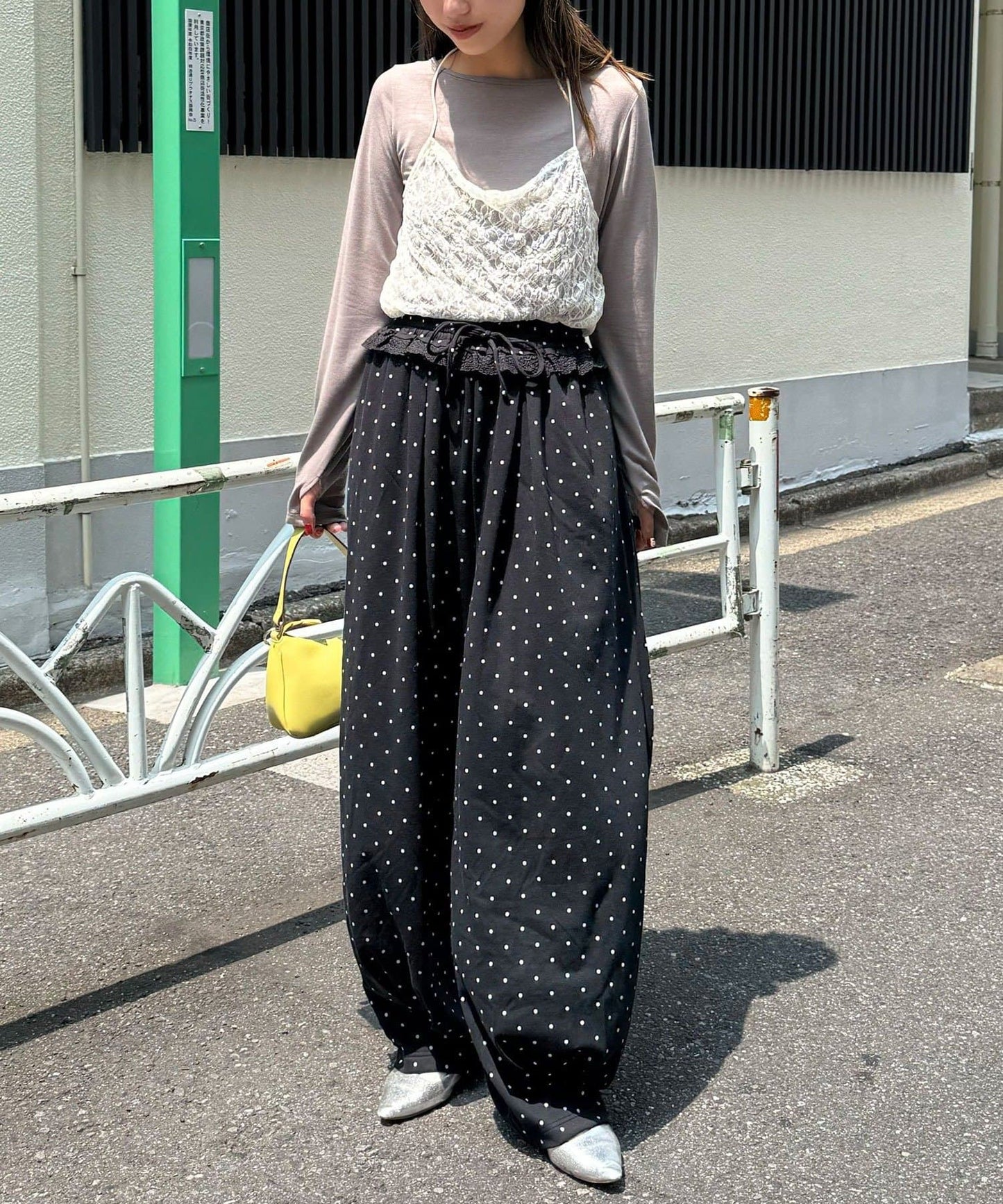 CIAOPANIC Dot curved sweatpants