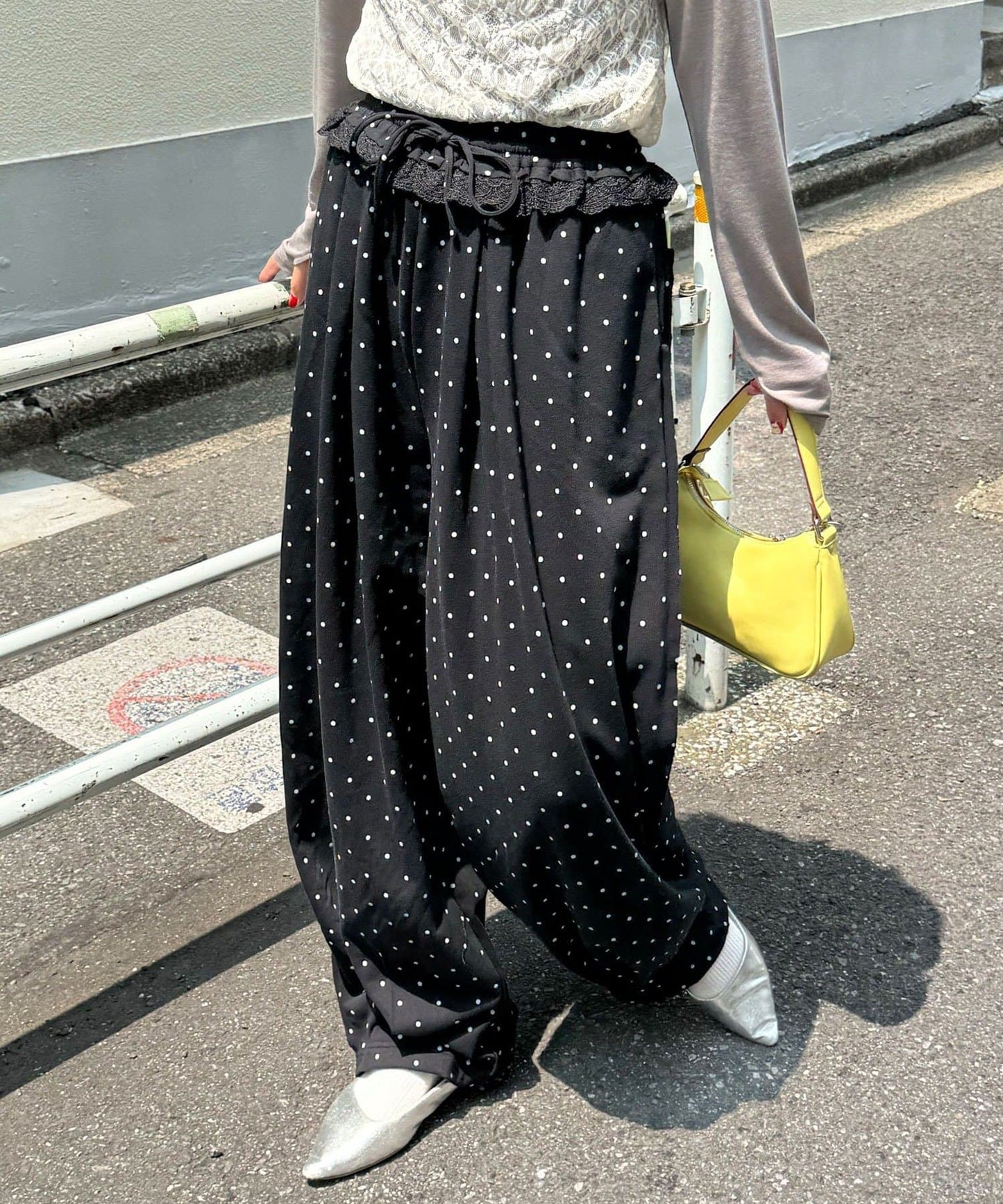 CIAOPANIC Dot curved sweatpants