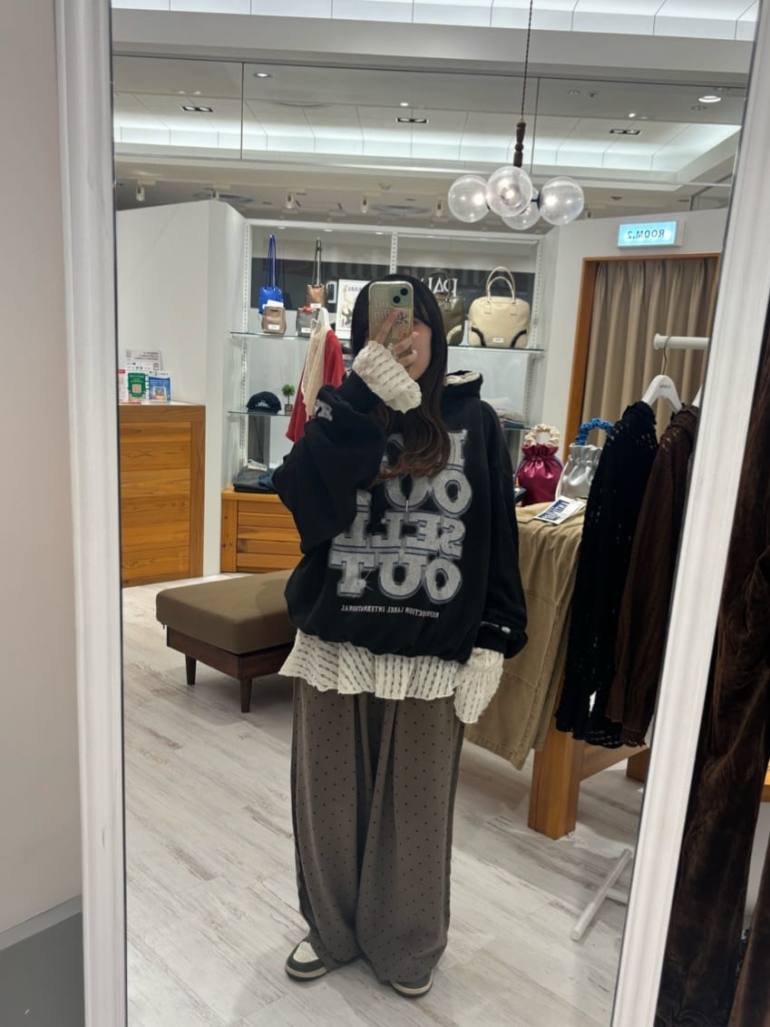 CIAOPANIC Dot curved sweatpants