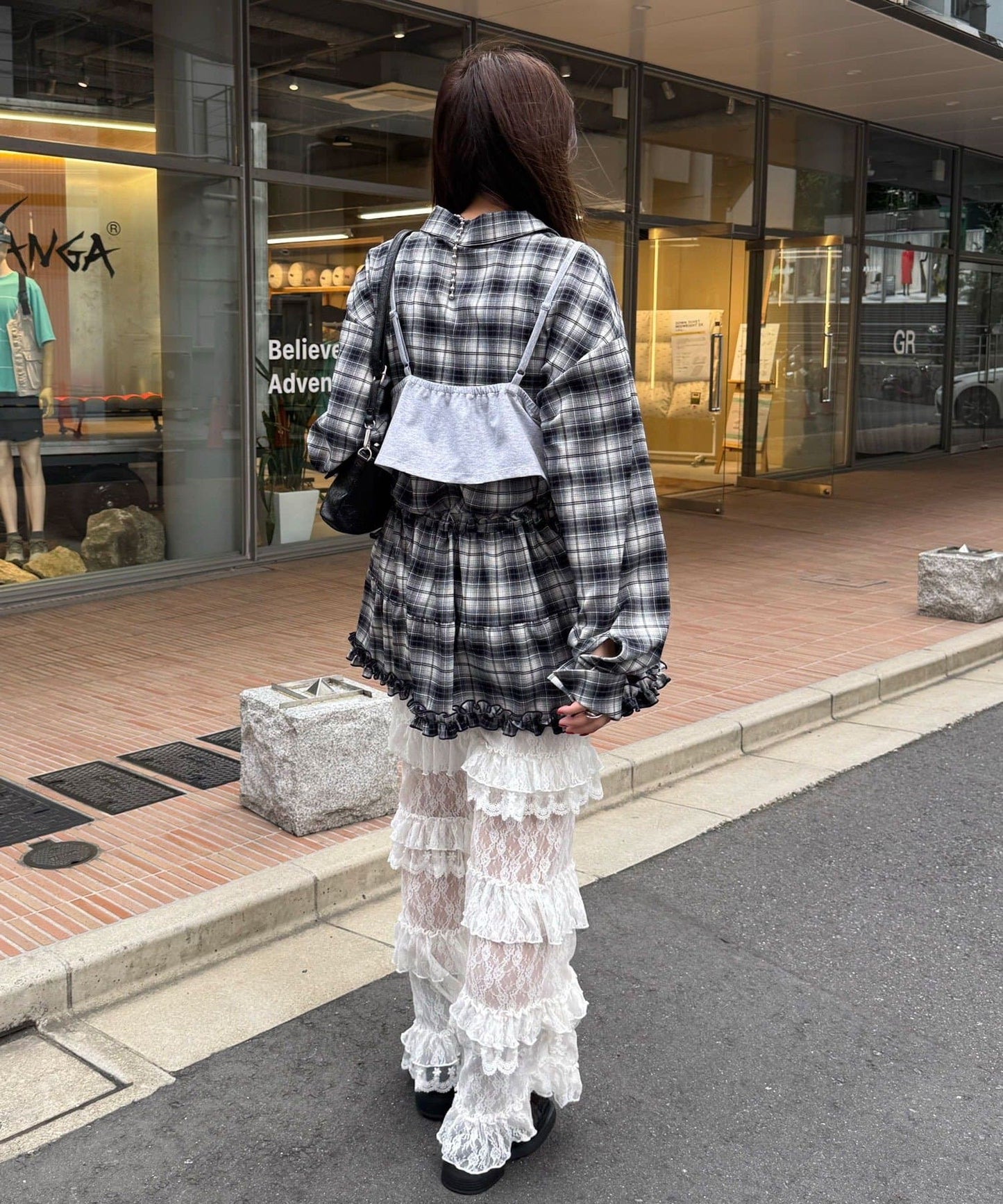 CIAOPANIC Drop frill cut logo bustier