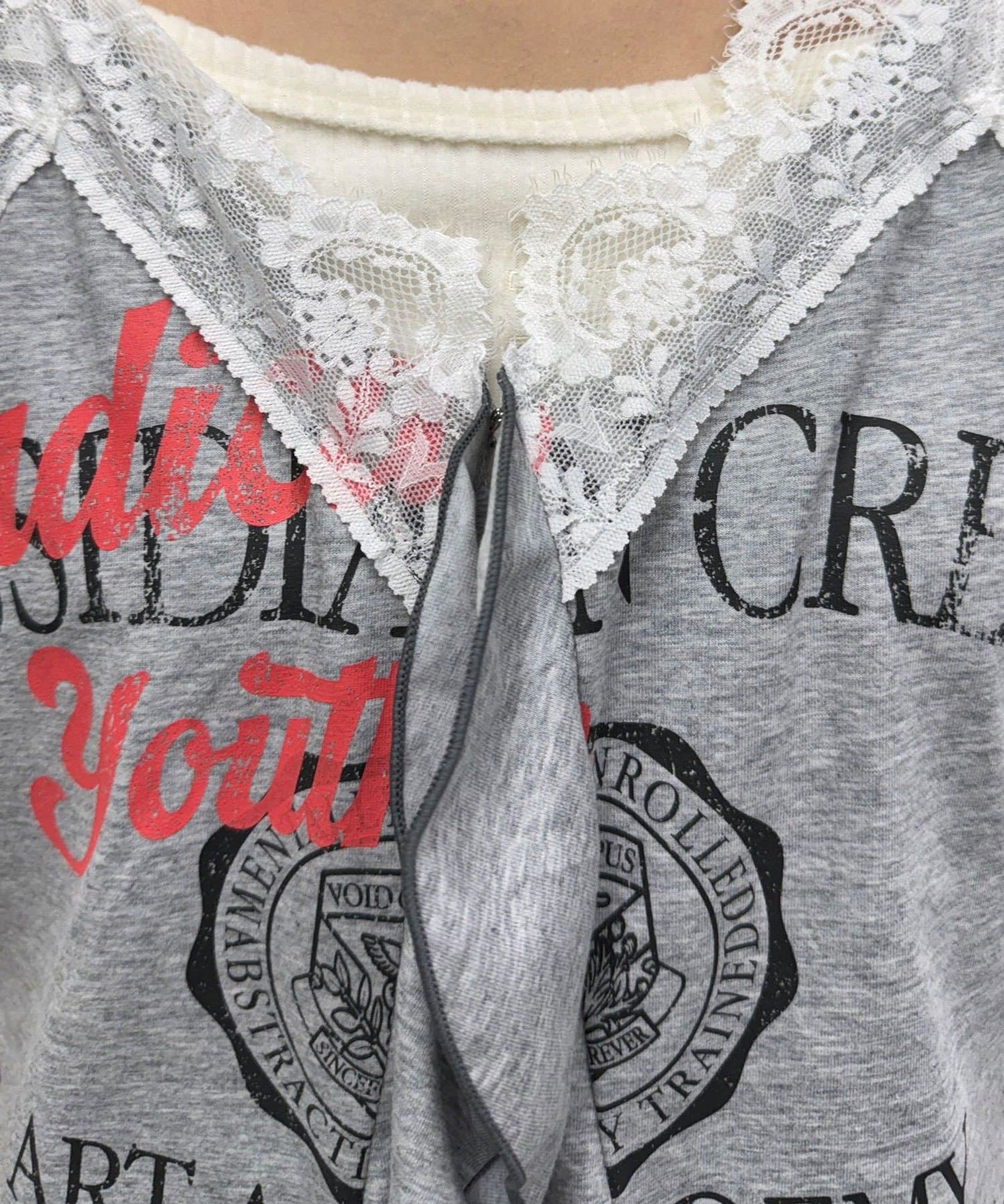 CIAOPANIC Drop frill cut logo bustier