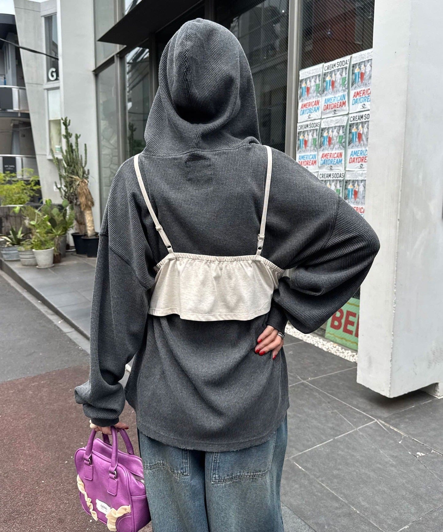 CIAOPANIC Drop frill cut logo bustier