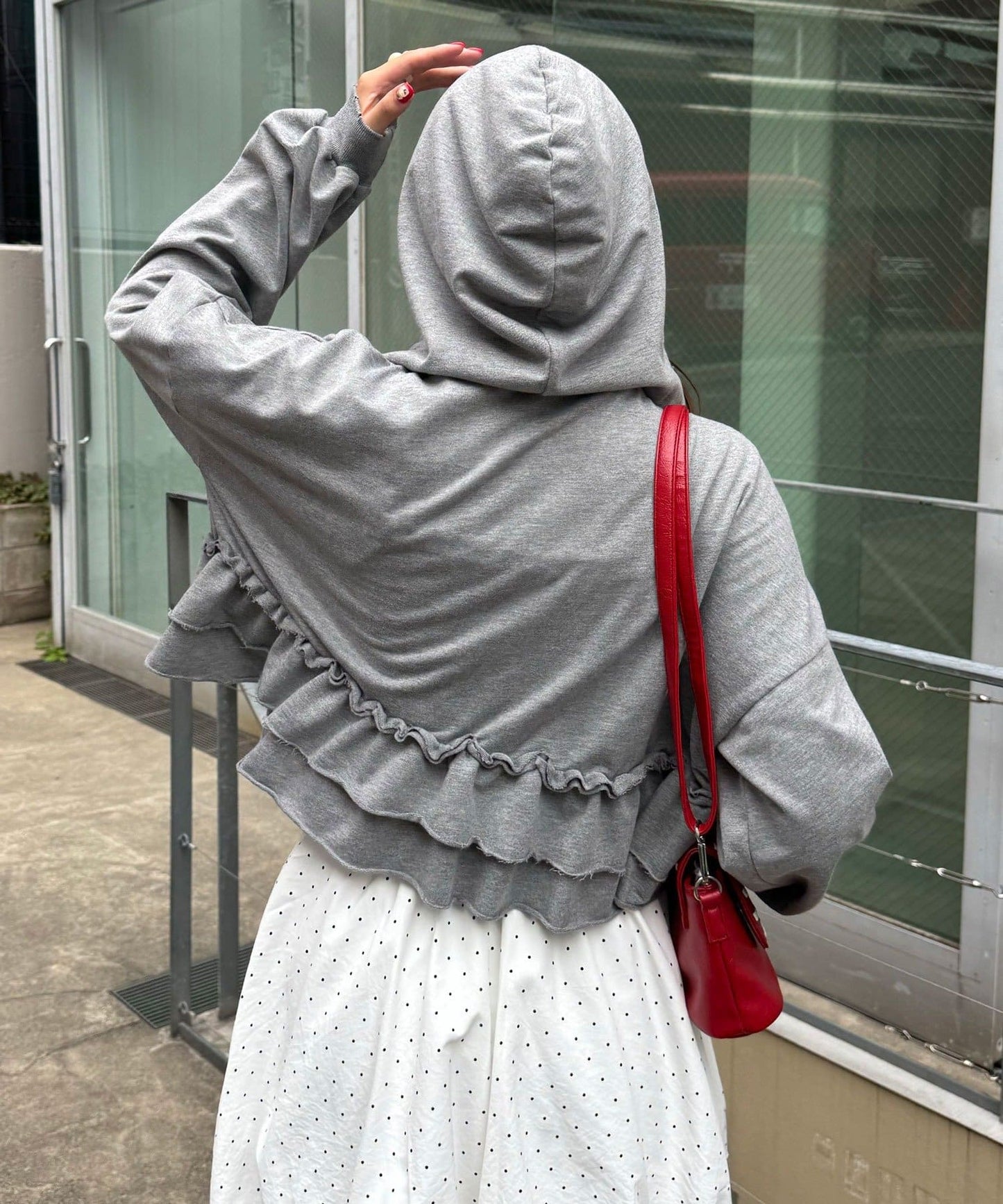 CIAOPANIC CP Logo荷葉邊分層破損hoodie