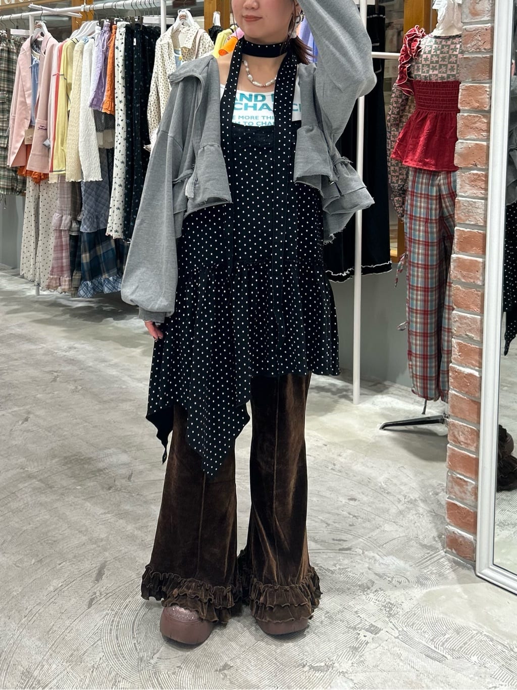 CIAOPANIC CP Logo荷葉邊分層破損hoodie