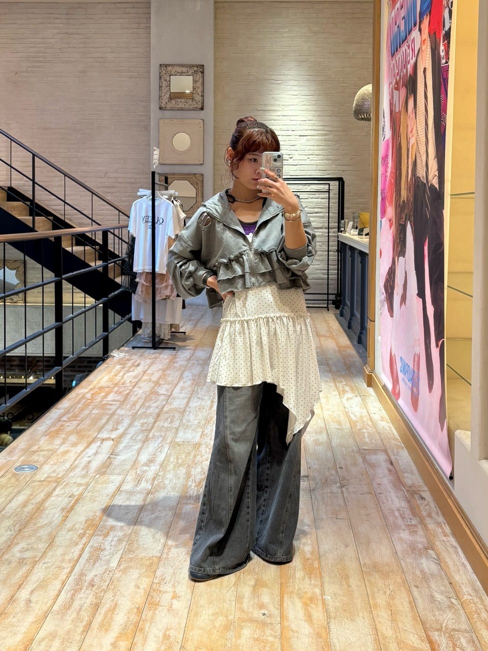 CIAOPANIC CP Logo荷葉邊分層破損hoodie