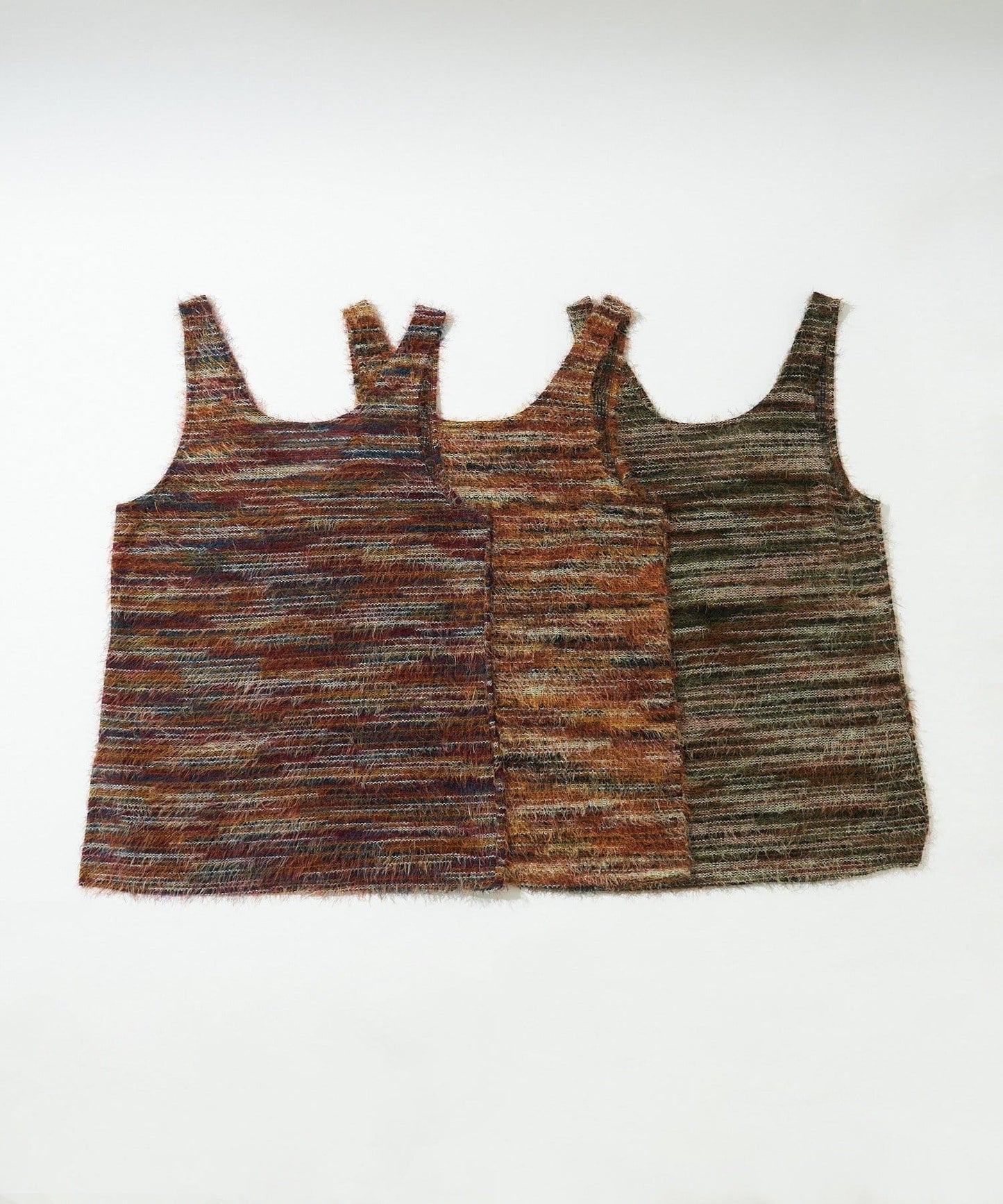 CIAOPANIC [前後2WAY] Mixed shaggy knit vest tunic