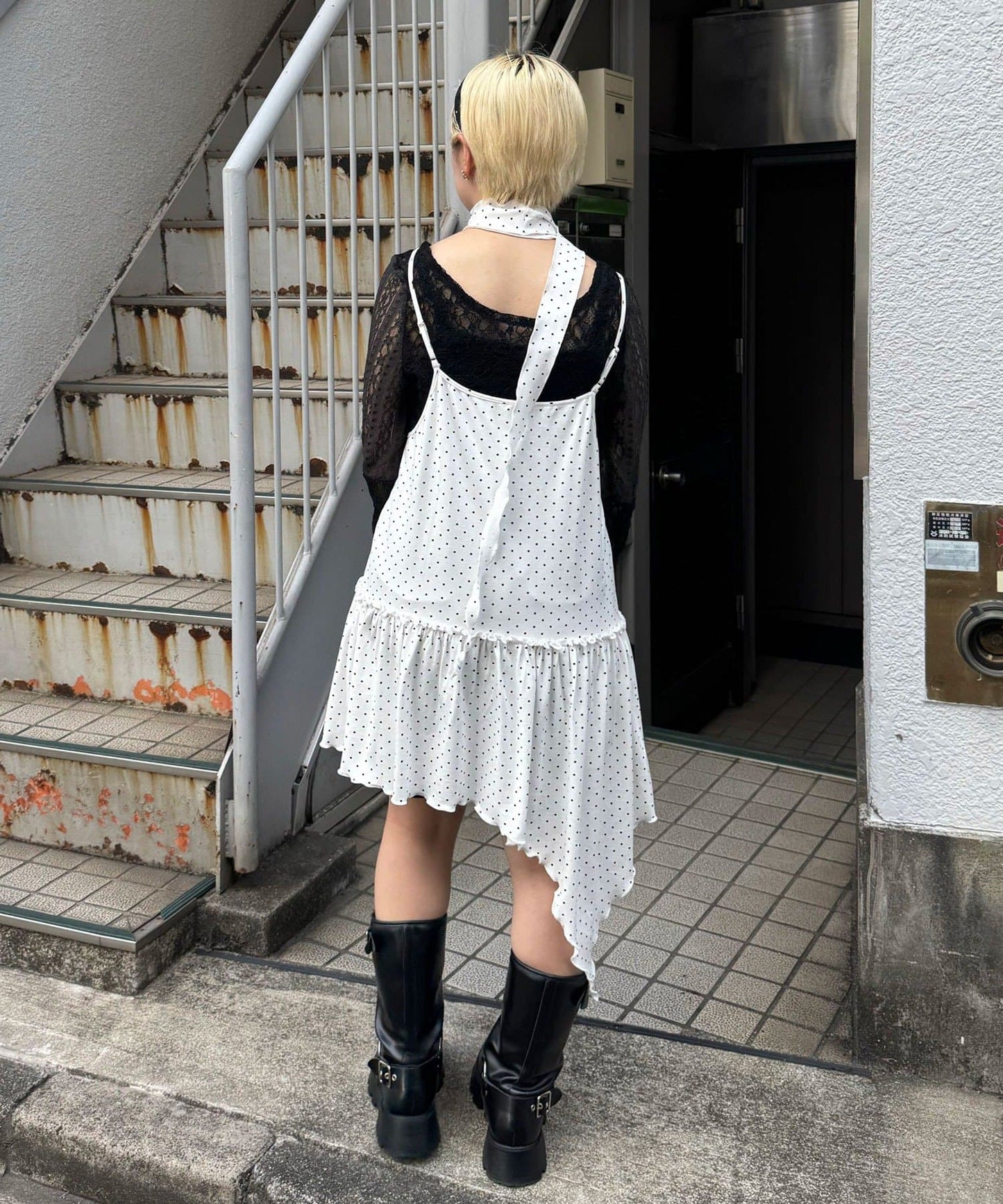 CIAOPANIC Choker + 不對稱束腰波點吊帶ops SET