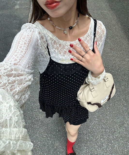 CIAOPANIC Choker + 不對稱束腰波點吊帶ops SET