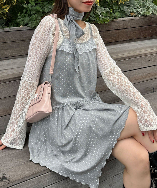 CIAOPANIC Choker + 不對稱束腰波點吊帶ops SET