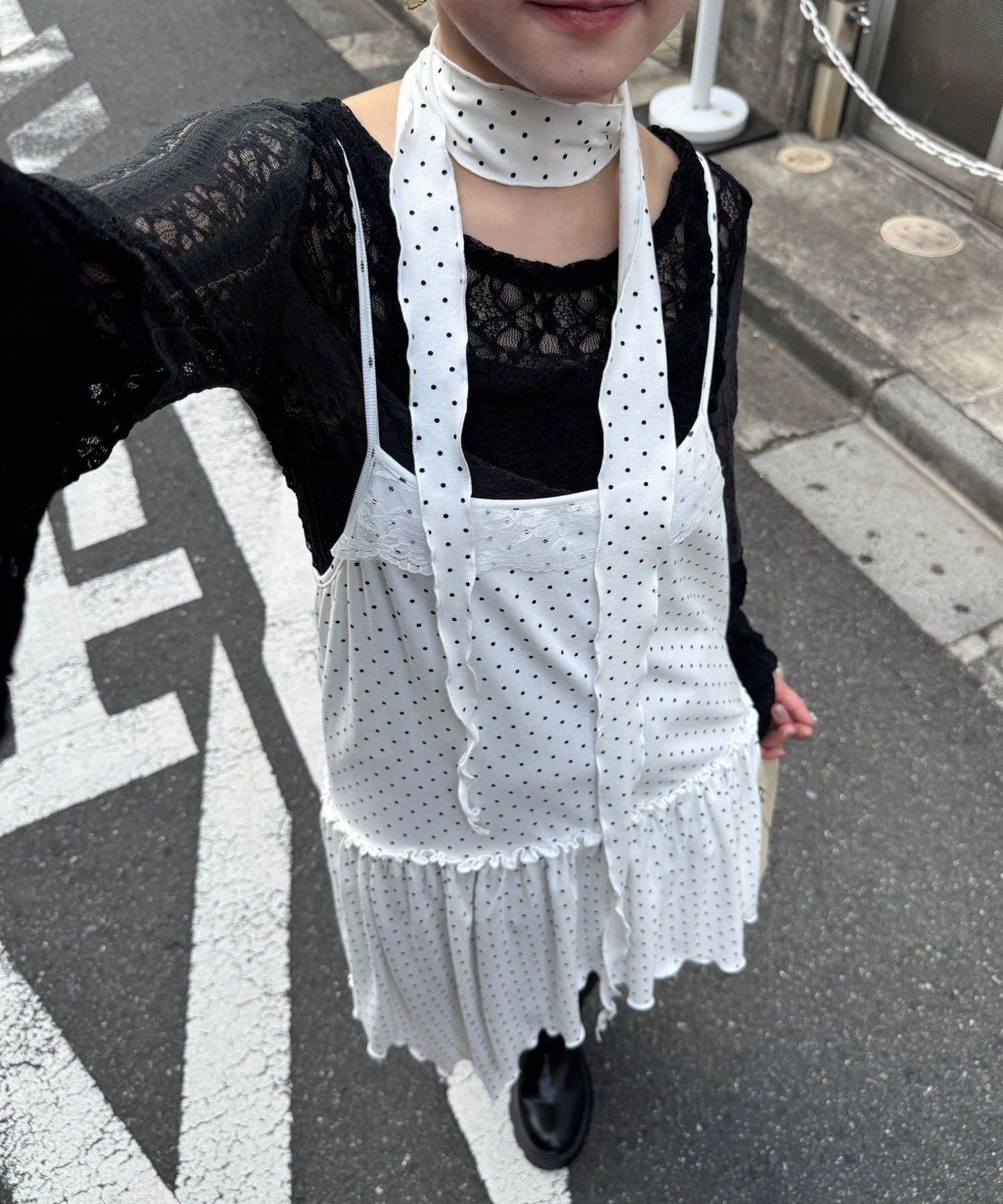 CIAOPANIC Choker + 不對稱束腰波點吊帶ops SET