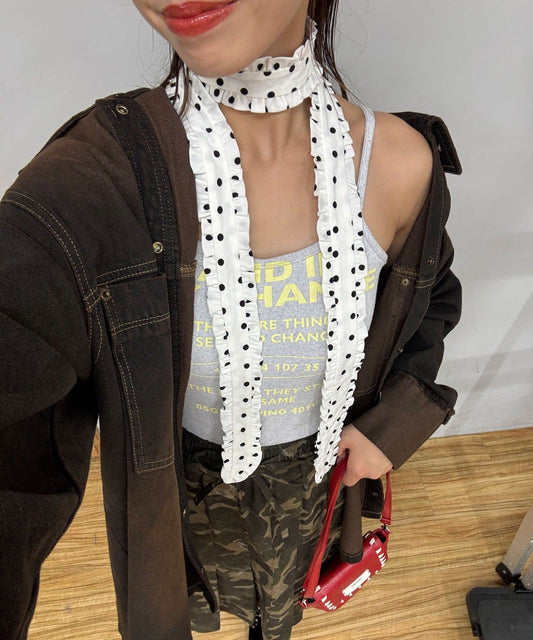 CIAOPANIC Frilled tie