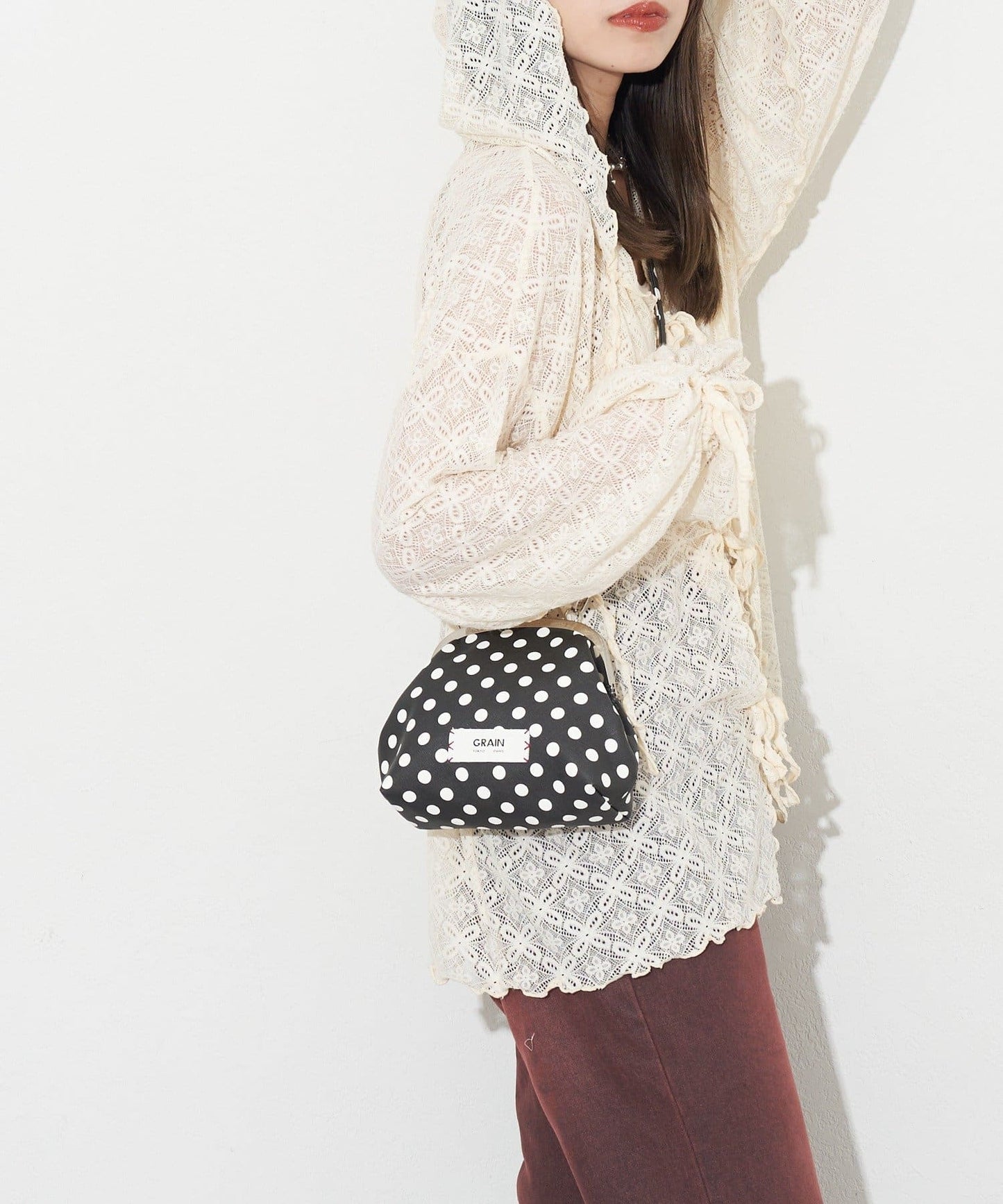 GRAIN 斜咩口金包 [波點 / 格紋]