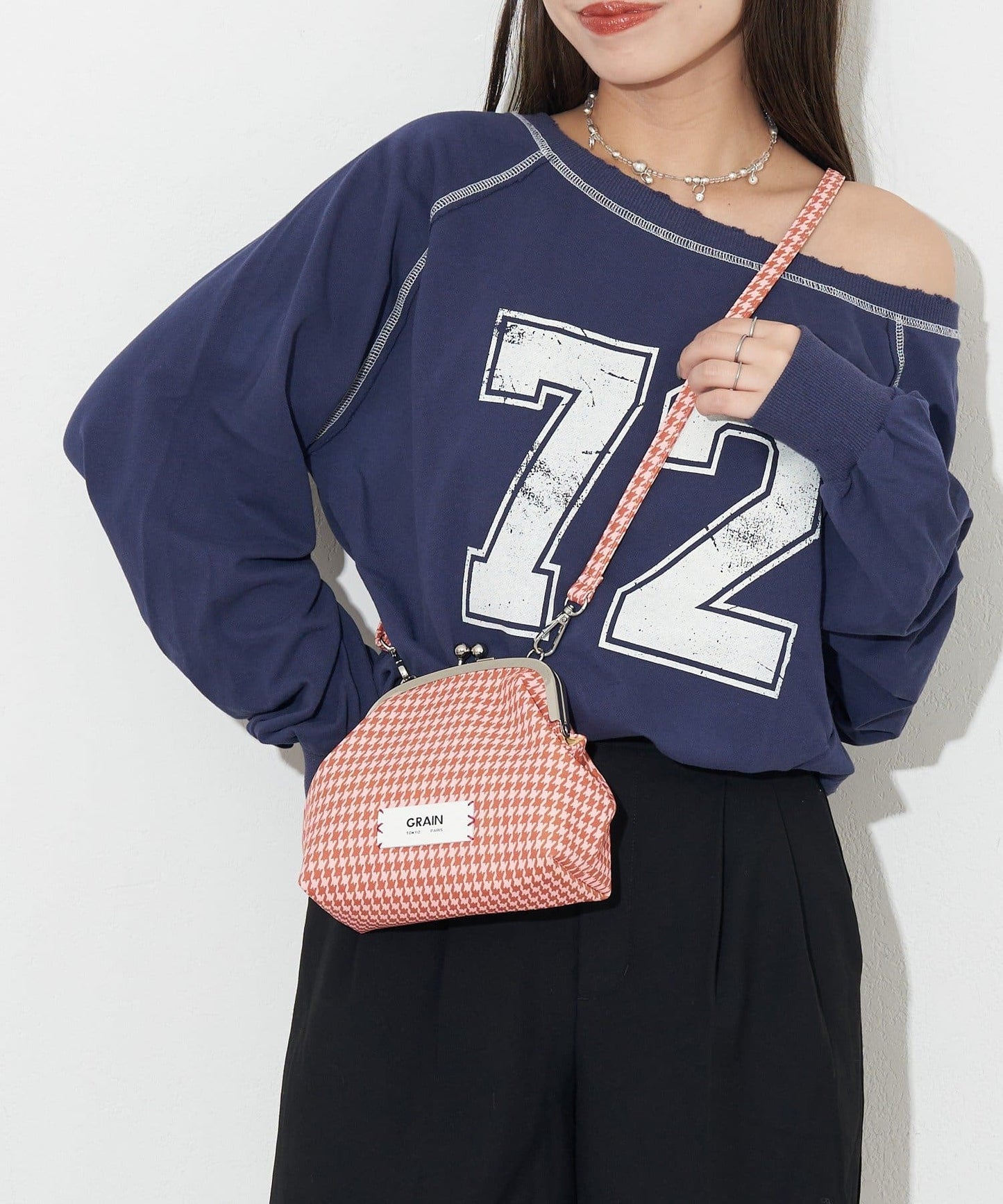 GRAIN 斜咩口金包 [波點 / 格紋]