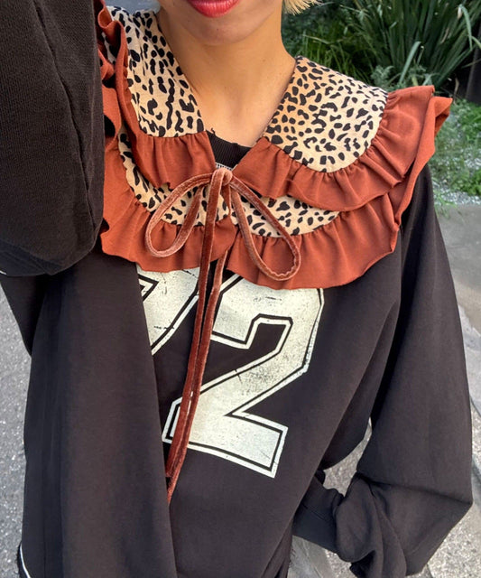 CIAOPANIC 豹紋荷葉邊領