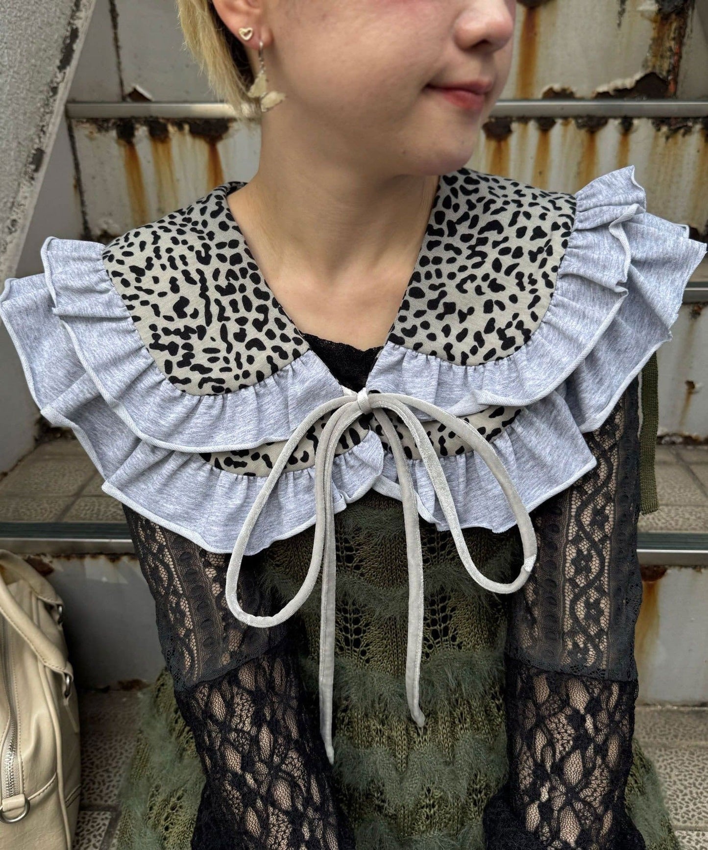 CIAOPANIC 豹紋荷葉邊領