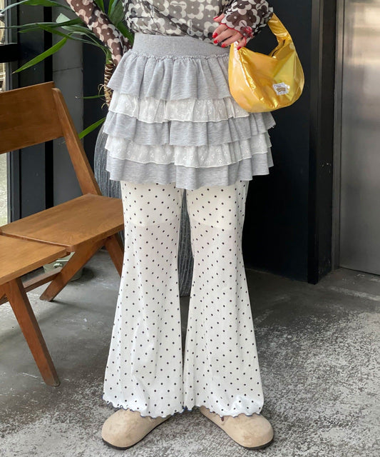 HELLO.SANFRANCISCO 印花喇叭褲 [波點/碎花]