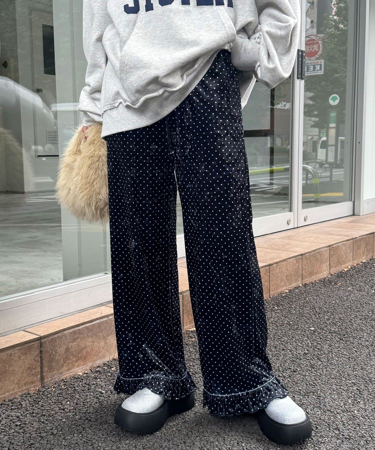 CIAOPANIC 絲絨Ruffle褲 [波點/碎花]